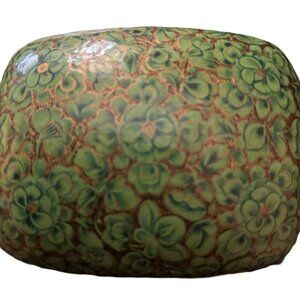 Artisan Kashmiri Box Hand-Painted Floral Design Trinket Box India